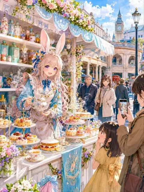 Otherworldly Rabbit Girl Tea Shop in London preview image 1