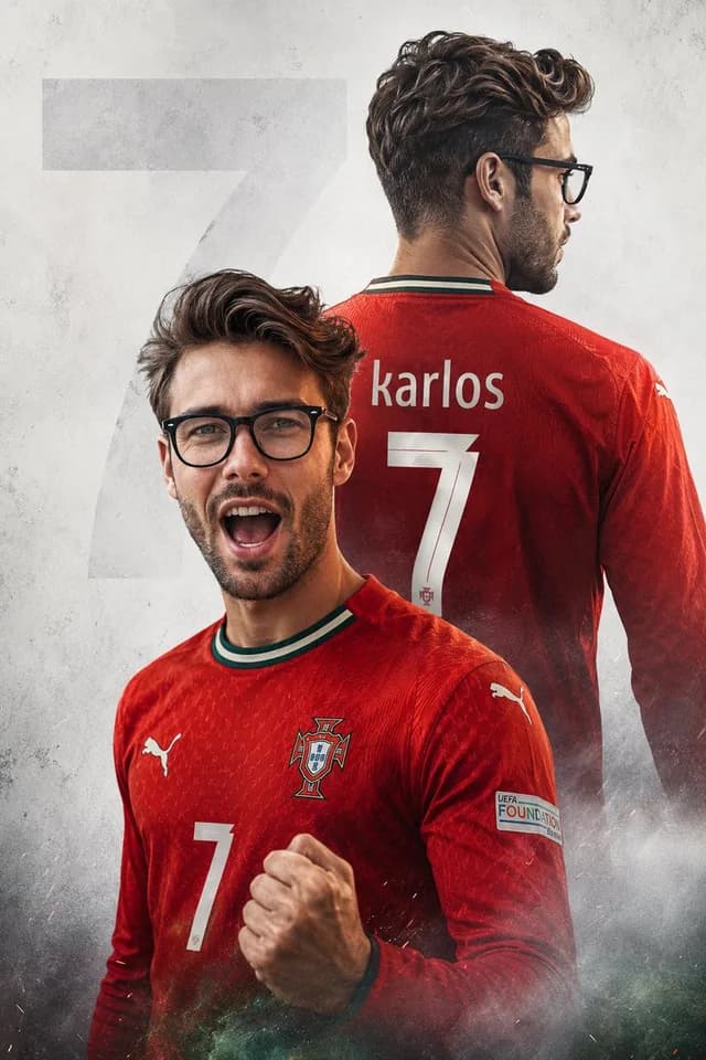 Custom Football Poster Double Exposure preview image 1