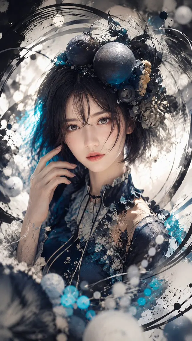Surreal Celestial Couture Portrait preview image 1