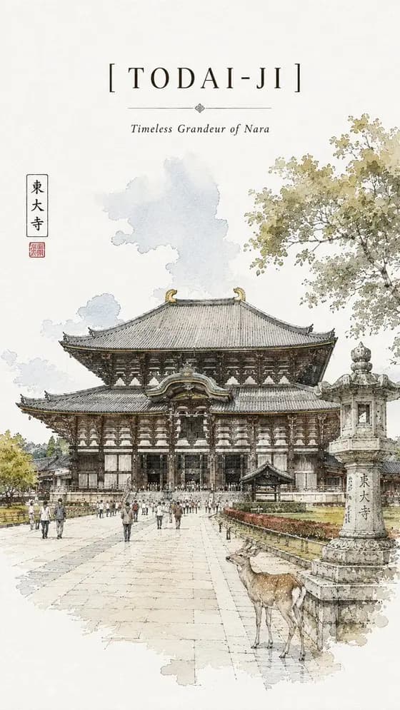 Kinkaku-ji Travel Sketch Poster preview image 1
