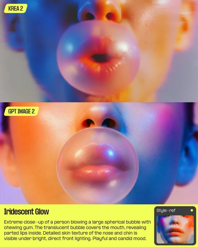 AI Bubblegum Style Comparison Slide preview image 1