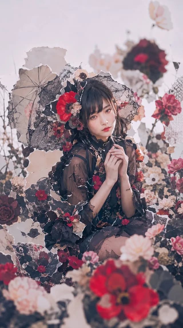 Gothic Floral Garden Portrait preview image 1