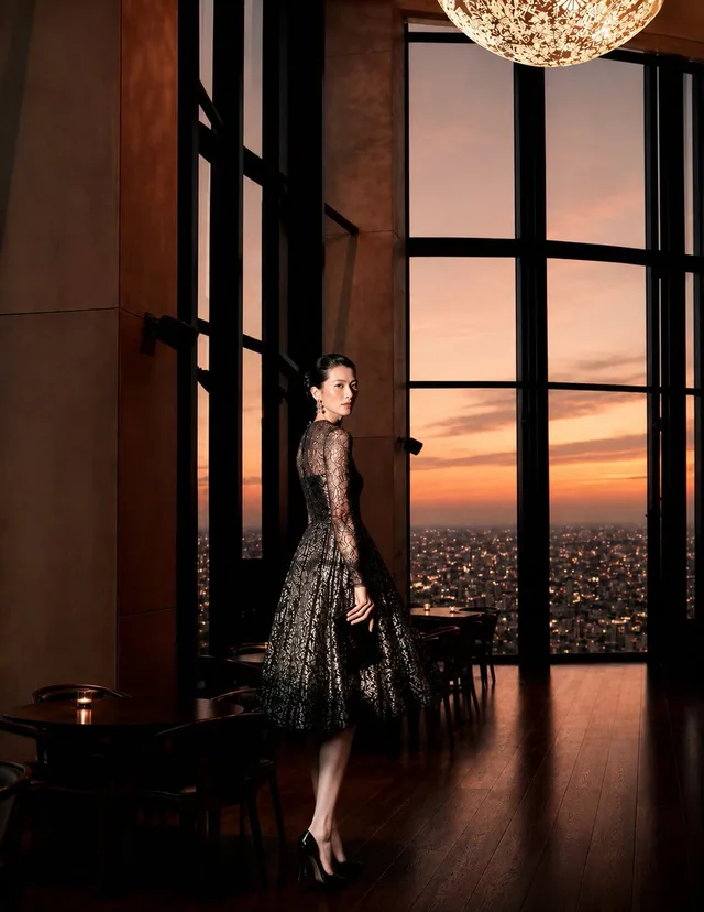Skyscraper Restaurant Fashion Editorial preview image 1