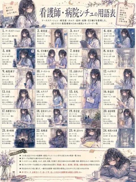 Nurse Hospital Vocabulary Poster preview image 1