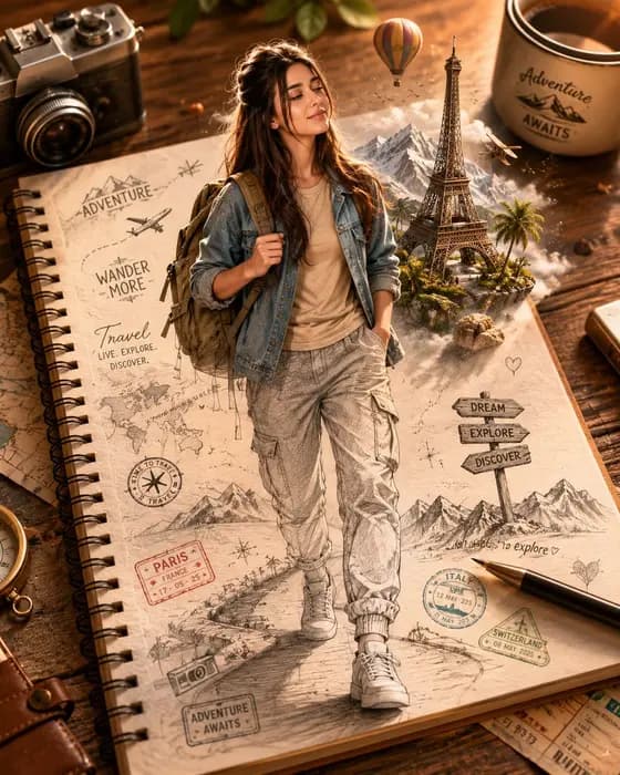 Sketch-to-Reality 3D Illusion preview image 1