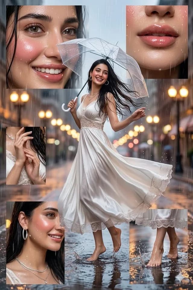 Rainy Monsoon Collage Portrait preview image 1