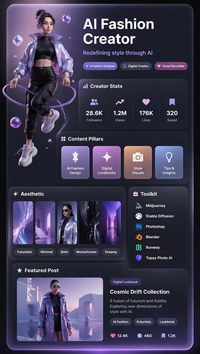 Xiaohongshu 3D Creator Profile Card preview image 1
