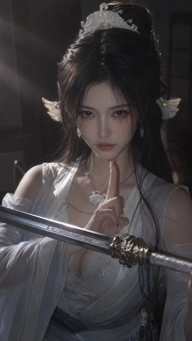 Cinematic Xianxia Swordswoman Portrait preview image 1