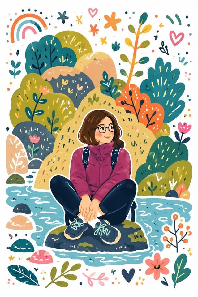 Decorative Folk Doodle Illustration preview image 1