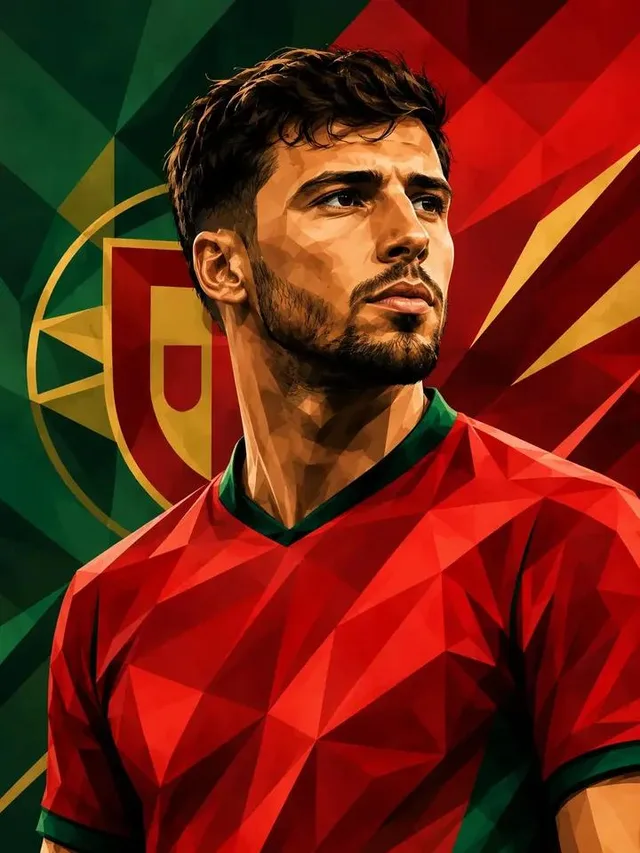 Low Poly Football Player Illustration preview image 1