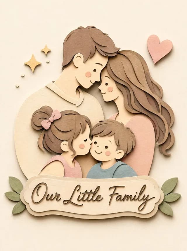 Papercraft Diorama Style Portrait preview image 1