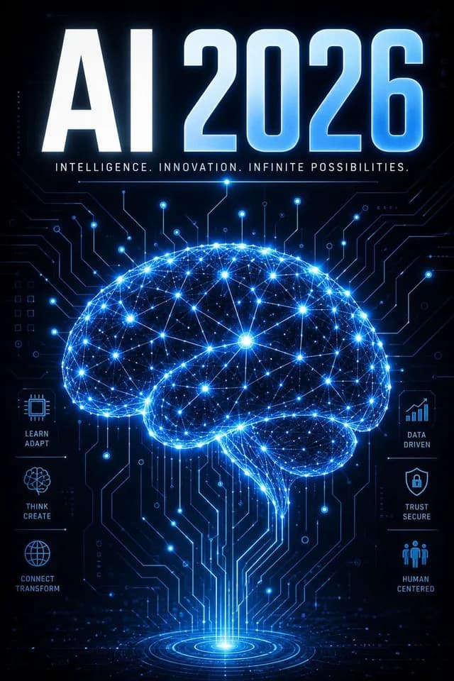 Futuristic AI 2026 Tech Poster preview image 1