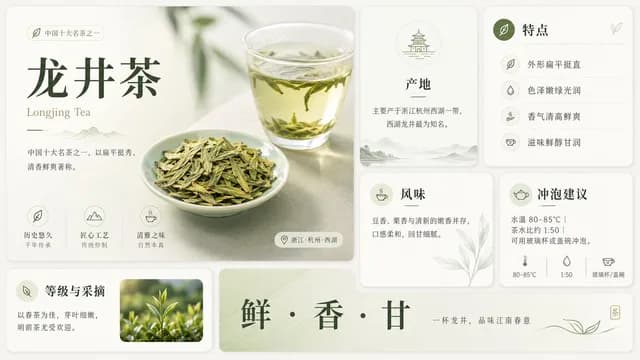 Longjing Tea Infographic Poster preview image 1