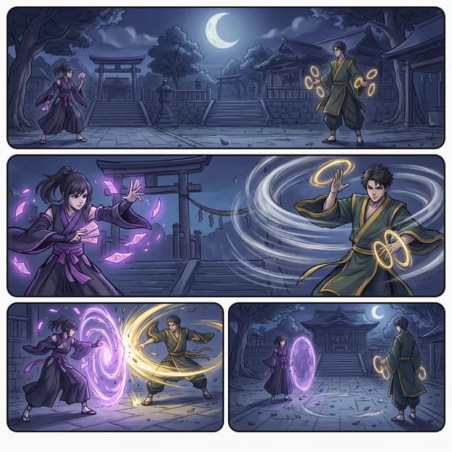 Moonlit Shrine Sorcerer Duel Comic preview image 1