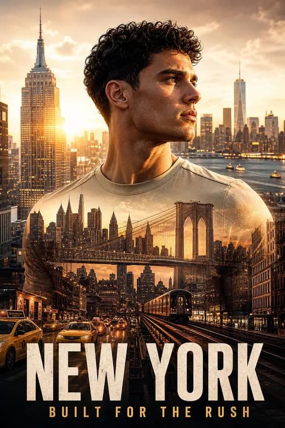 New York Double Exposure Poster preview image 1