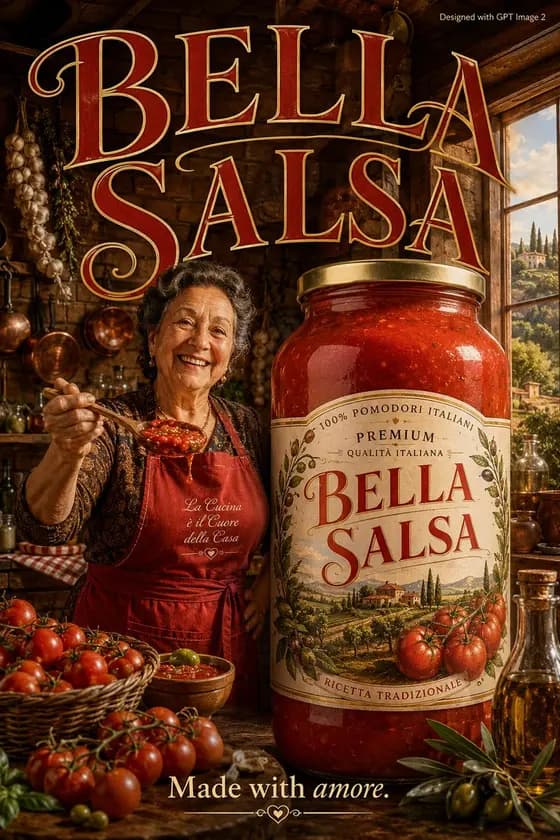Rustic Italian Food Advertisement preview image 1