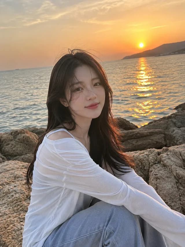 Seaside Sunset Portrait - 1 preview image 1