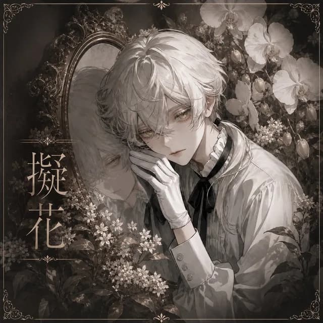 Gothic Floral Mirror Portrait preview image 1