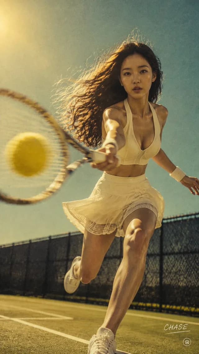 Dynamic Retro Tennis Action preview image 1