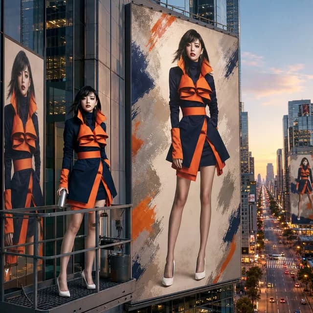 Giant Urban Billboard Fashion Ad preview image 1