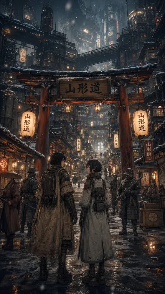 Snowy Cyberpunk Yamagata Gate preview image 1