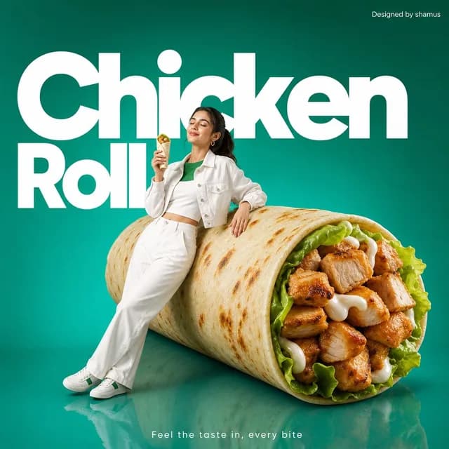 Minimalist Chicken Roll Commercial preview image 1