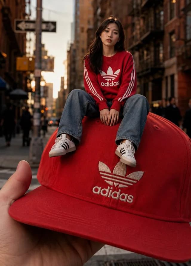 Giant Fashion Cap Forced Perspective preview image 1