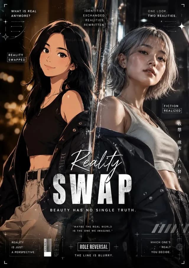 Reality vs Fiction Role Reversal Poster - 1 preview image 1