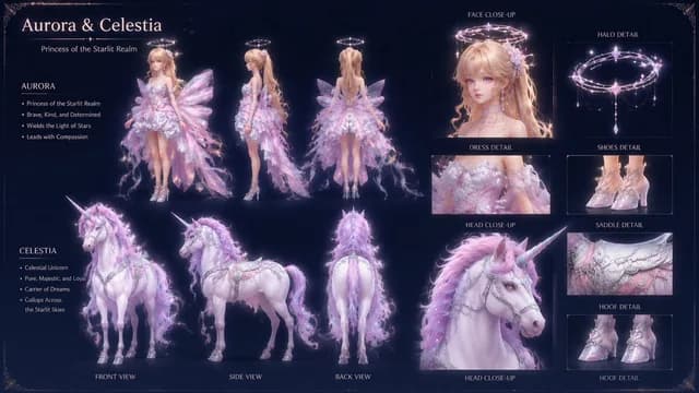 Fantasy Game Character Design Sheet preview image 1