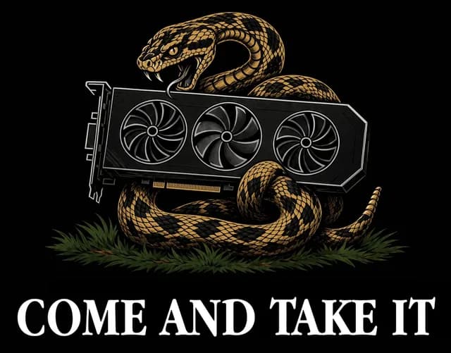 Rattlesnake GPU Come and Take It Graphic preview image 1