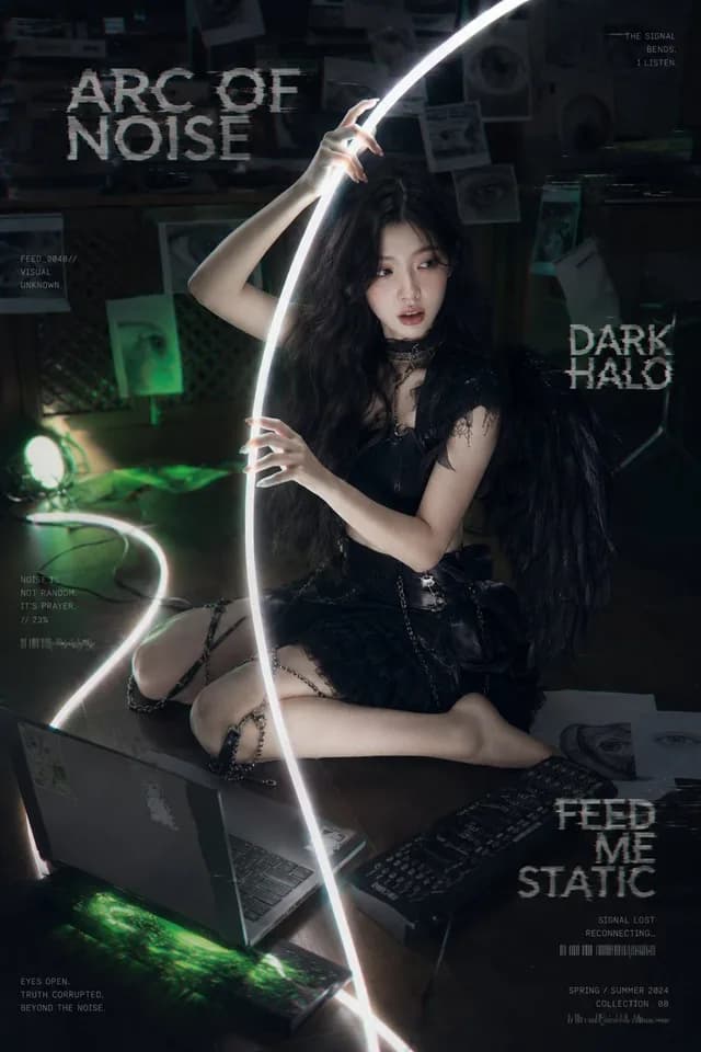 Dark Cyber-Goth Angel Poster - 1 preview image 1