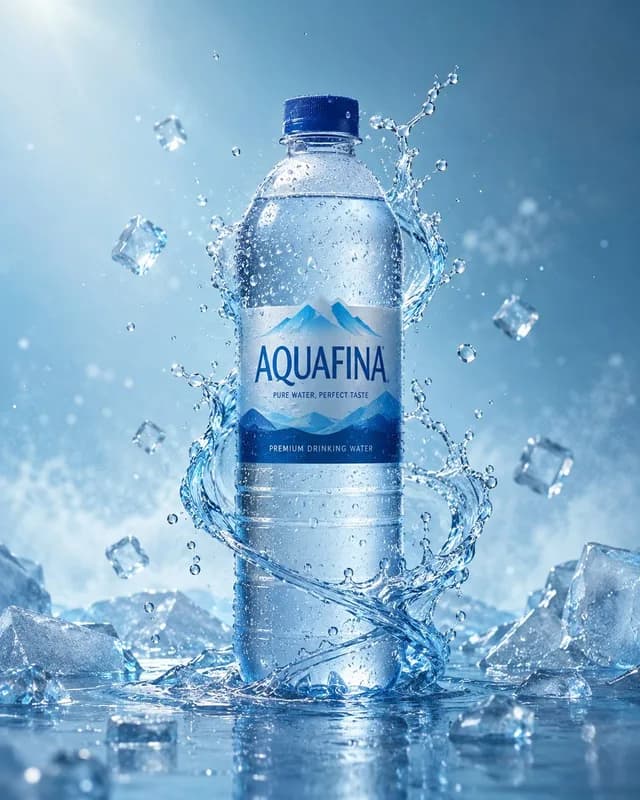 Luxury Water Bottle Product Photography preview image 1