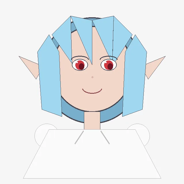 Crude Geometric Blue-Haired Elf Girl preview image 1