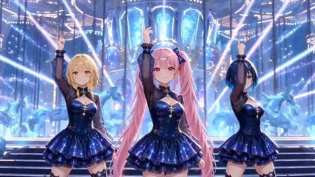 Three Holographic Anime Idols on Stage preview image 1
