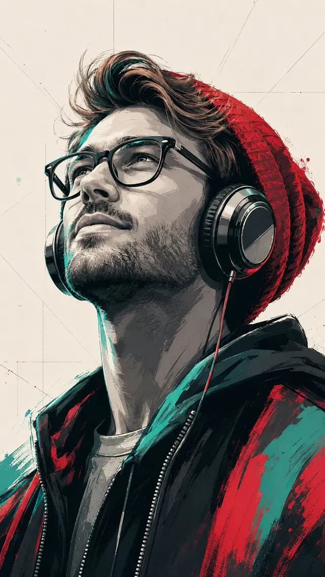 Stylized Pop Art Vector Portrait preview image 1