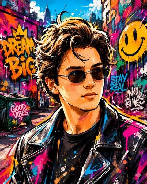 Vibrant Graffiti Street Art Transformation preview image 1