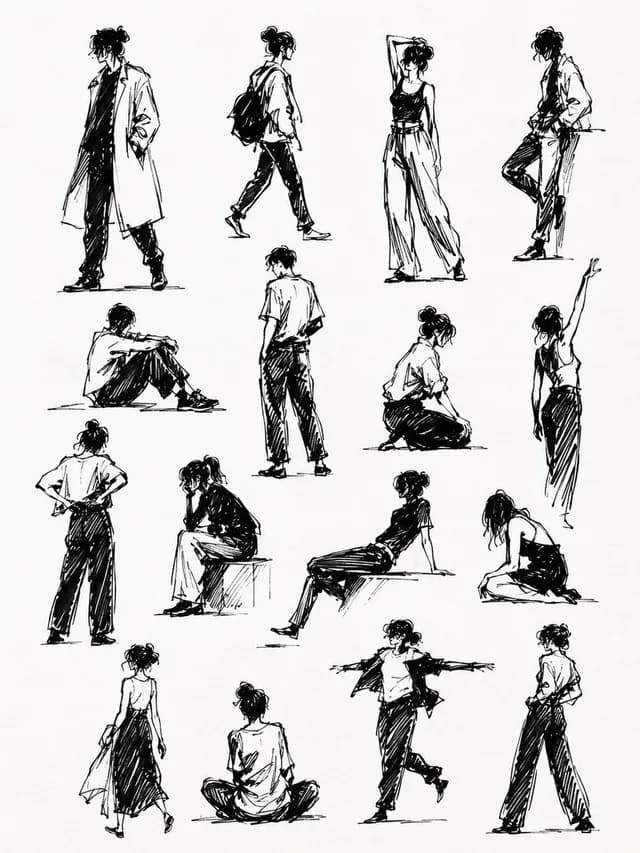 Sketchbook Human Gesture Studies preview image 1