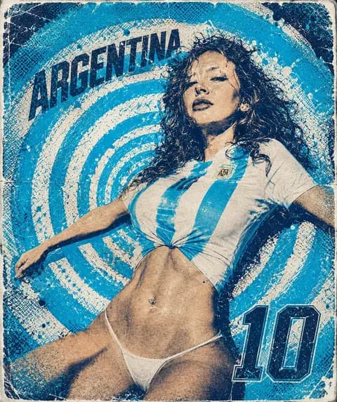Retro Grunge Spiral Poster preview image 1