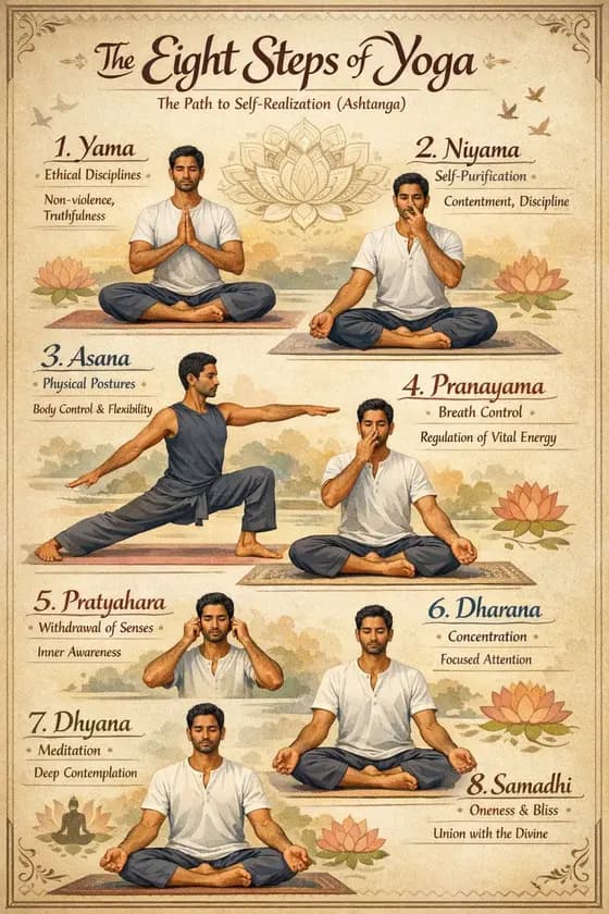 Vintage Yoga Infographic Poster - 1 preview image 1