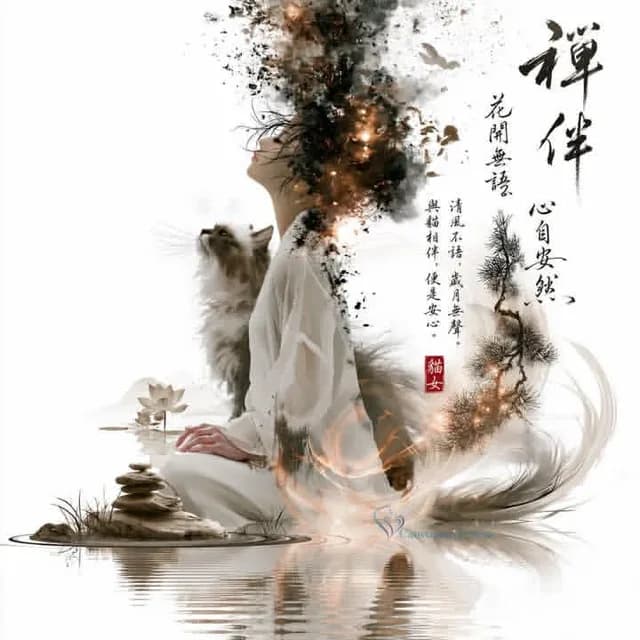 Zen Ink Wash Sumi-e Artwork - 1 preview image 1