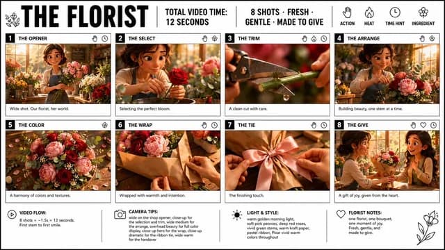Florist Storyboard Poster preview image 1