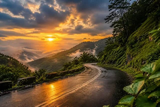 Breathtaking Mountain Road Sunset - 1 preview image 1