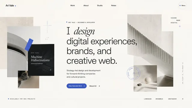 Minimalist Designer Portfolio Homepage - 1 preview image 1