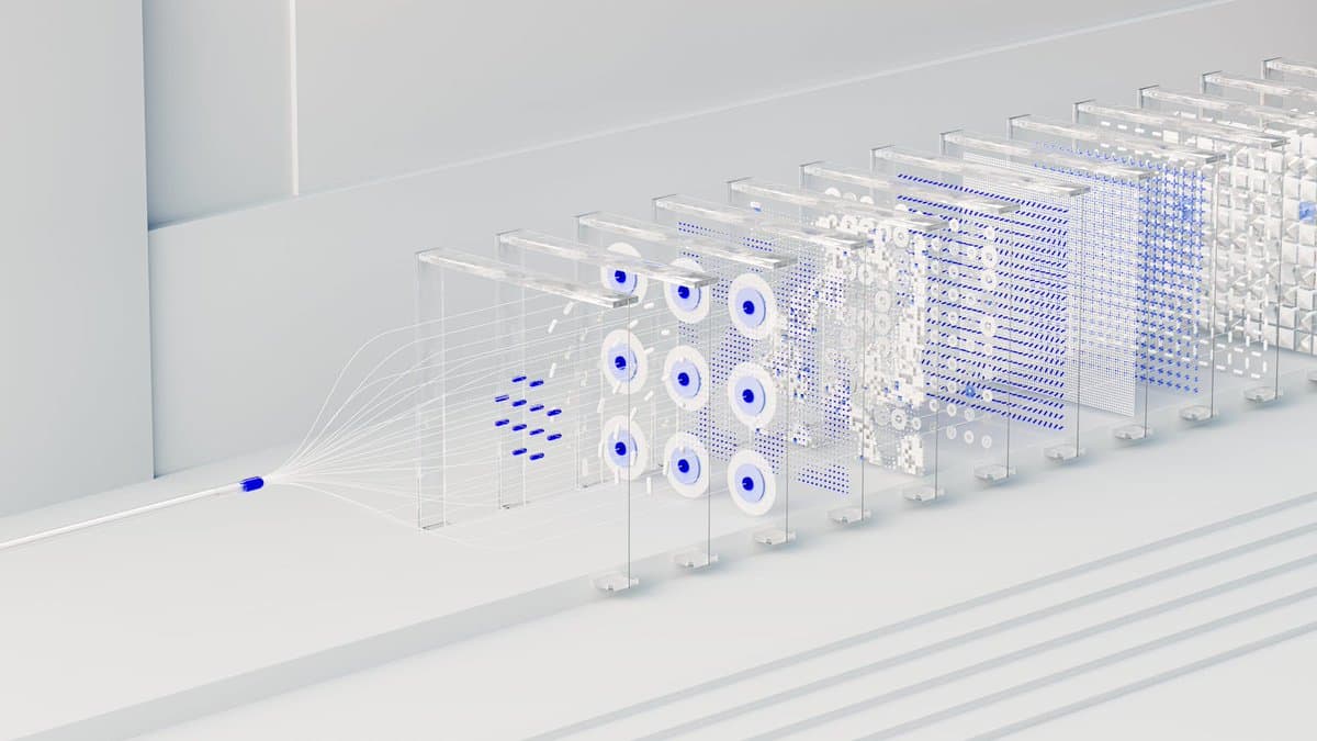 3D Abstract Data Pipeline Visualization preview image 1
