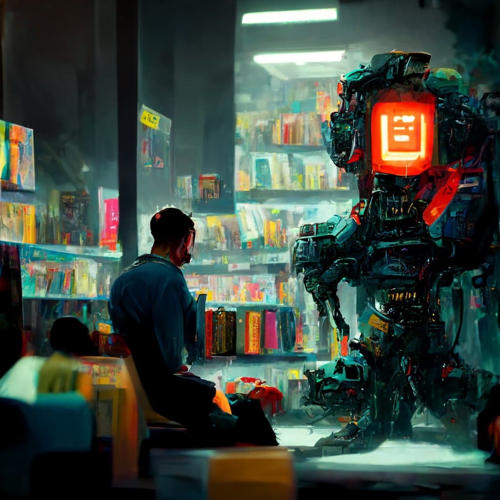 Cyberpunk Robot Encounter preview image 1