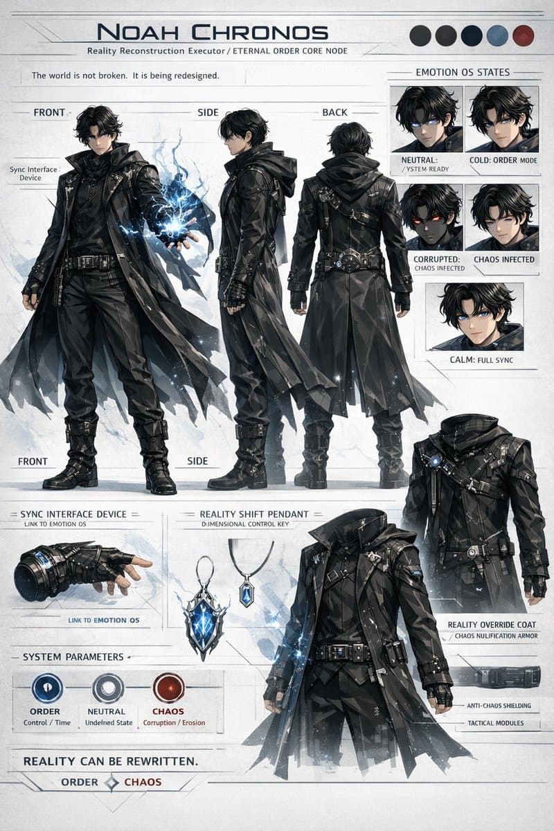 Sci-Fi Tactical Character Reference Sheet preview image 1