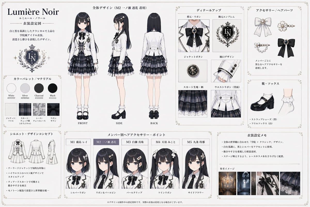 Idol Costume Design Sheet preview image 1