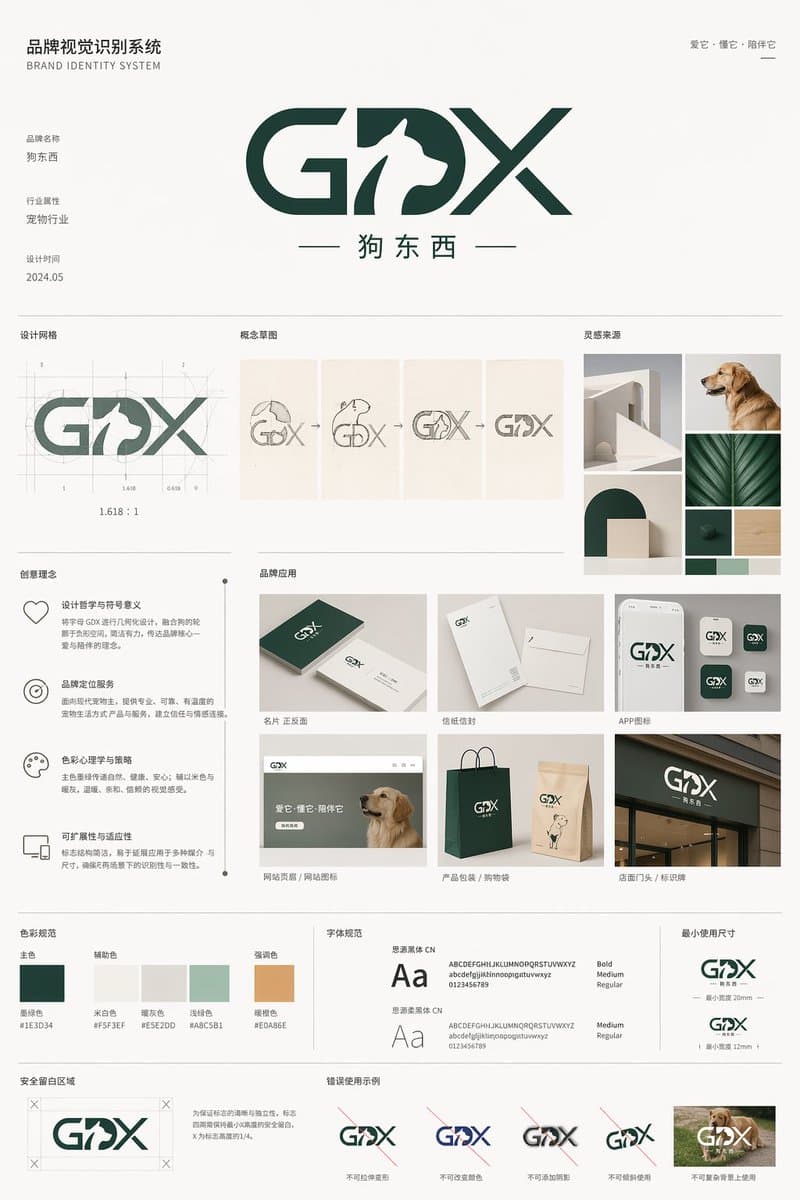 Pet Brand Identity System Board preview image 1