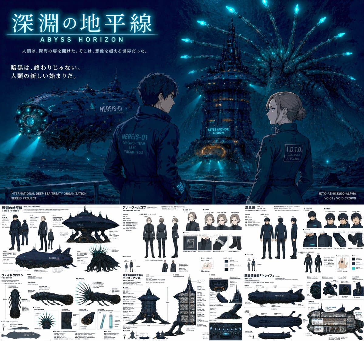 Sci-Fi Deep Sea Concept Art & Reference Sheet preview image 1