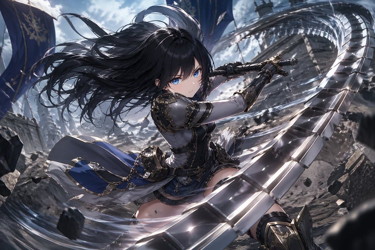 Anime Warrior With Whip Sword preview image 1